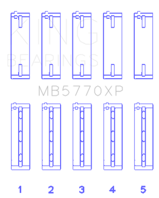 King Engine Bearings Nissan Vk45Dd/E/Vk50Ve/Vk56DE/Vd (Size STDX) Main Bearing Set