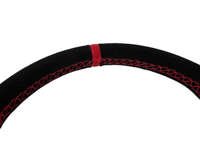 PRP Comp-R D-Shape Suede Steering Wheel - Red
