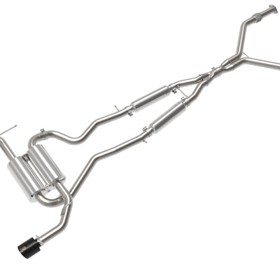 aFe 14-15 Infiniti Q50 V6 3.7L Takeda 2.5in 305 SS Cat Back Exhaust System w/ Black Tips