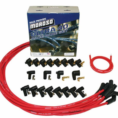 Moroso Universal Ignition Wire Set - Ultra 40 - Unsleeved - 135 Degree - Red