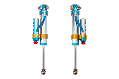 King Shocks 97-06 Jeep Wrangler TJ Rear 2.5 Dia Piggy Hose Res Shock 0-2in Lift w/Adjuster (Pair)