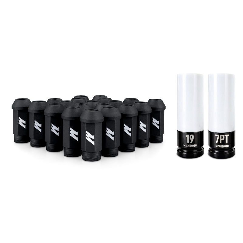 Mishimoto Steel Locking Lug Nuts M14x1.5 20pc Set Black