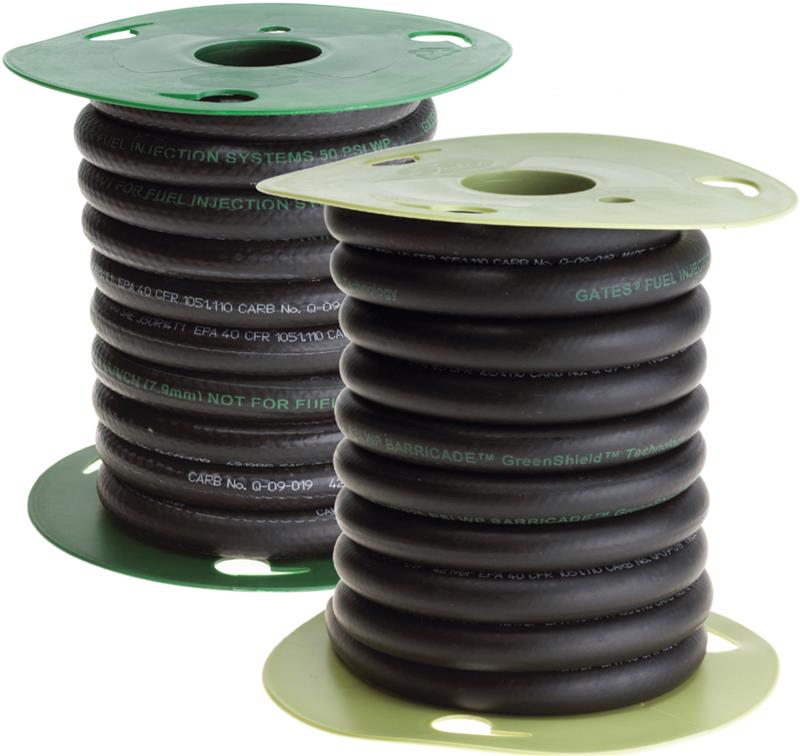 Gates 1/4in x 25 feet (Reel) 225 PSI Barricade Fuel Injection Hose w/ GreenShield Technology