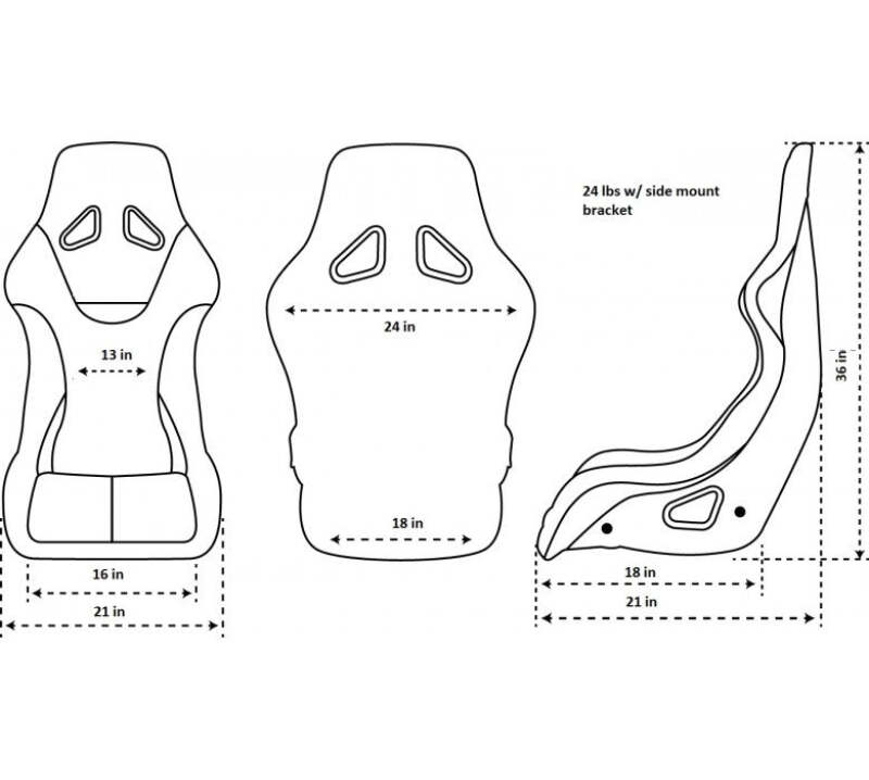 NRG FRP Bucket Seat ULTRA Edition W/ Grey Pearlized Back / Peach Microfiber Material - Large