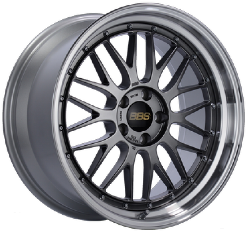 BBS LM 18x8 5x112 ET45 Diamond Black Center / Diamond Cut Lip Wheel -82mm PFS/Clip Required
