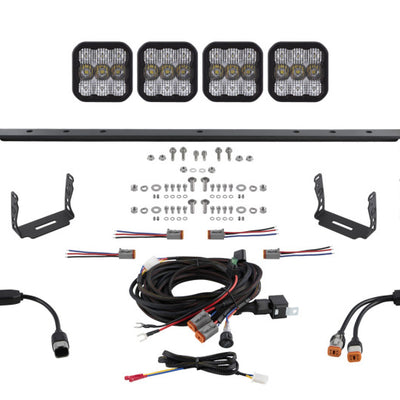 Diode Dynamics 14-23 Toyota 4Runner SS5 Stealth Grille LED 4-Pod Kit Sport - White Combo