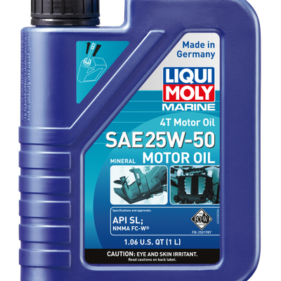 LIQUI MOLY 1L Marine 4T Motor Oil SAE 25W50