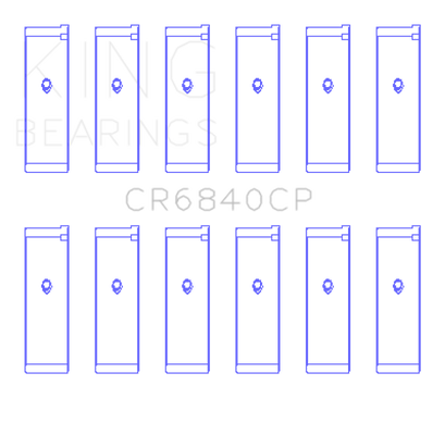 King Engine Bearings Nissan Vq40DE (Size +0.50mm) Connecting Rod Bearing Set