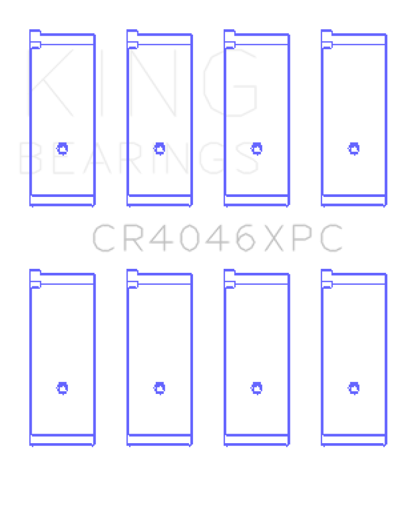 King Engine Bearings Acura D16A1 (Size STDX) Performance Rod Bearing Set