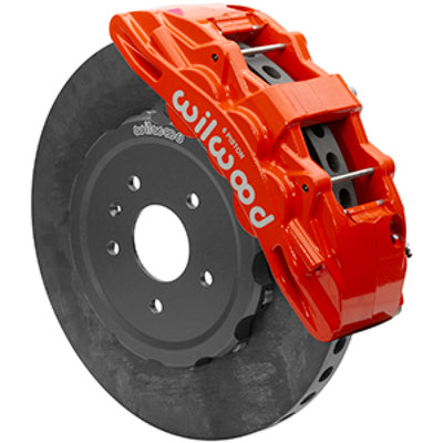 Wilwood SX6R WCCB Carbon-Ceramic Front Brake Kit 15in Plain Face Red 05-13 Chevy Corvette
