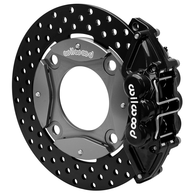 Wilwood 16-21 Polaris RZR XP 4 Turbo Rear Kit 11.25in Drilled Rotors - Black