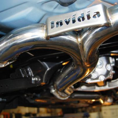 Invidia 15+ Subaru WRX/STI 4Dr Q300 Twin Outlet Rolled Titanium Burnt Quad Tip Cat-Back Exhaust