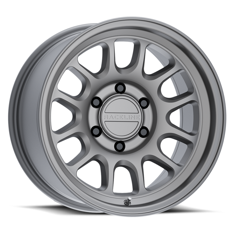 Raceline 958T Rogue 16x8in / 5x127 BP / 0mm Offset / 78.1mm Bore - Titanium Wheel