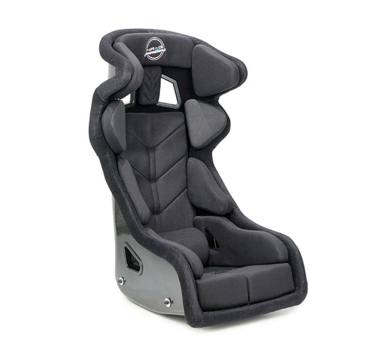 NRG FIA Competition Seat w/ Head Containment & Comp Fabric FIA Velcro Paddings - Thick Cushion (Blk)