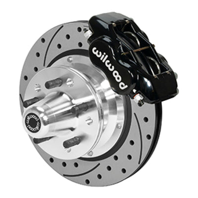 Wilwood Forged Dynalite Pro Series Front Brake Kit Black Caliper 11.00in SRP Drilled & Slotted Rotor