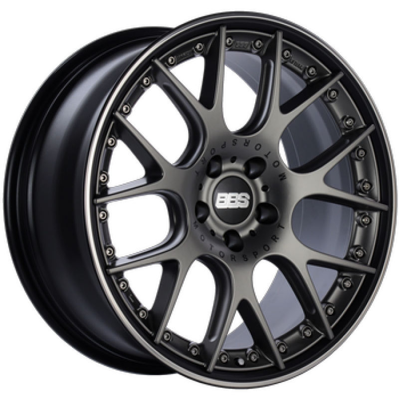 BBS CH-RII 21x10.5 5x112 ET17 CB66.5 Platinum Center Black Rim w/ SS Rim Prot Wheel -82mm PFS Req