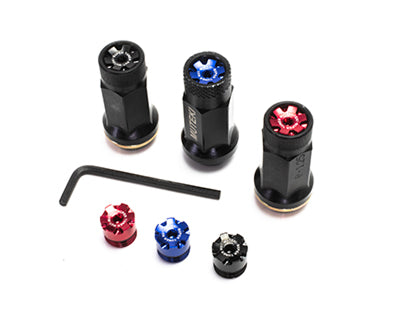 Wheel Mate Muteki Aluminum Closed End Cap 12 X 1.25- Red (24 PCS)