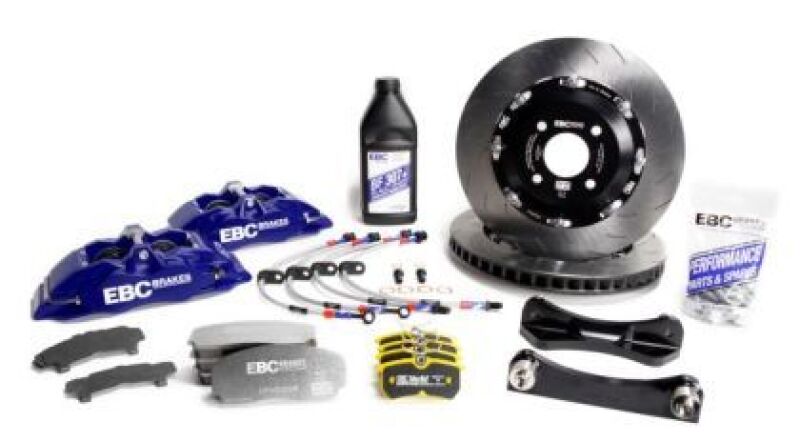 EBC Racing 12-21 Subaru WRX STI Blue 6-Piston 355mm Rotors Apollo Front Big Brake Kit
