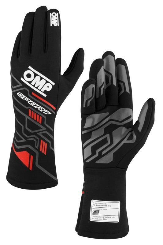 OMP SPORT GLOVES FIA 8856-2018 MY2025 NAVY BLUE / CYAN SZ L