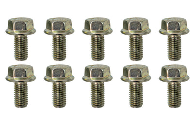 Moroso M8-1.25 x 16mm Non-Serrated Zinc Flange Bolt  - 10 Pack