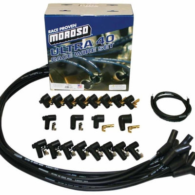 Moroso Universal Ignition Wire Set - Ultra 40 - Unsleeved - 135 Degree - Black