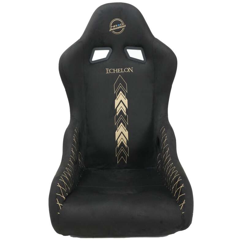 NRG FRP Bucket Seat - Echelon Light Weight - Gold Stitching - Large