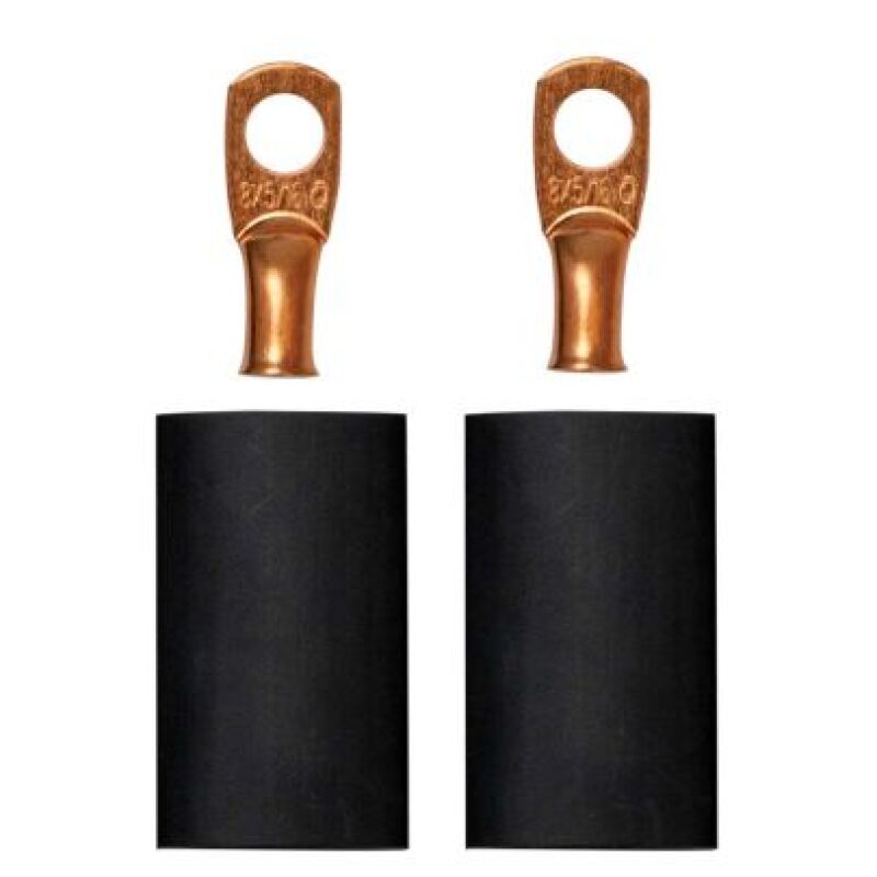 Moroso 5/16in Dia Stud 8 GA Wire Crimp/Solder Battery Cable Terminal Kit (2 Pack)
