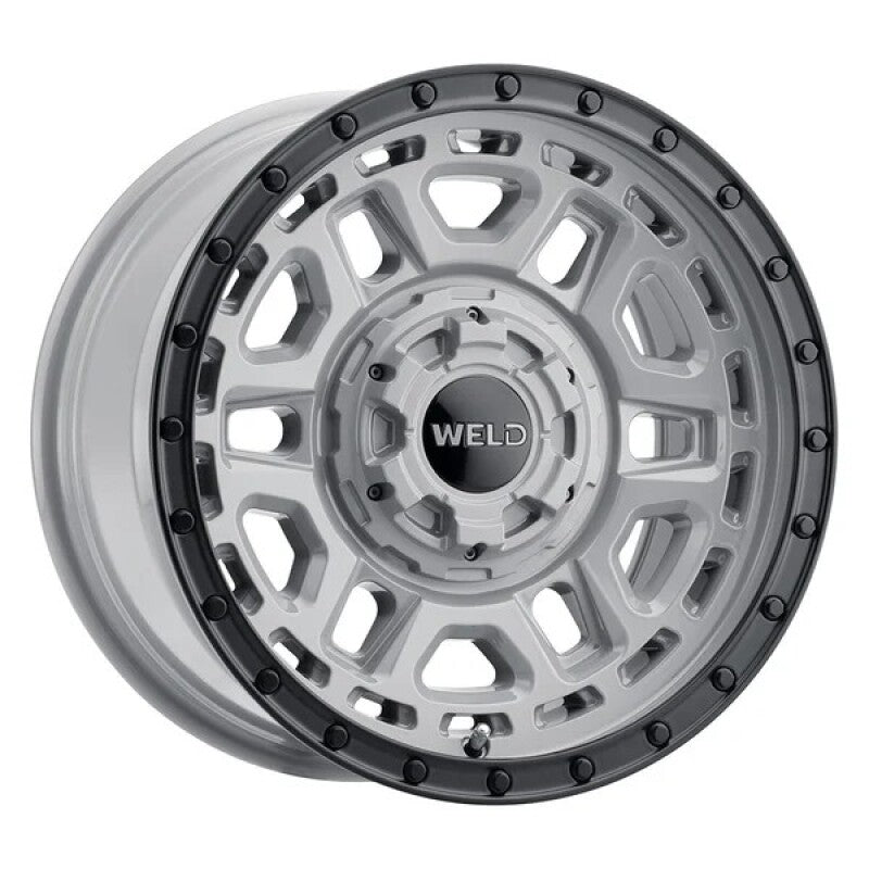 Weld Off-Road Crux 17x9in / 5x139.7 BP / ET 0 / 110.2mm Bore - Gloss Armor Gray / Satin Black Wheel
