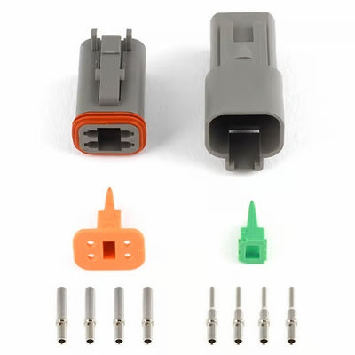 Haltech Matching Set of Deutsch DT-4 Connectors 13 Amp Plug & Pins Only