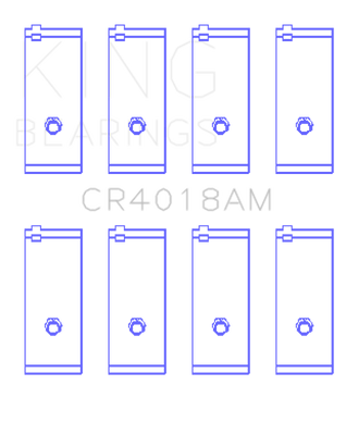 King Engine Bearings Toyota 1S/4S/2Selc/3Sfe/3Sgelc (Size +0.50mm) Connecting Rod Bearing Set