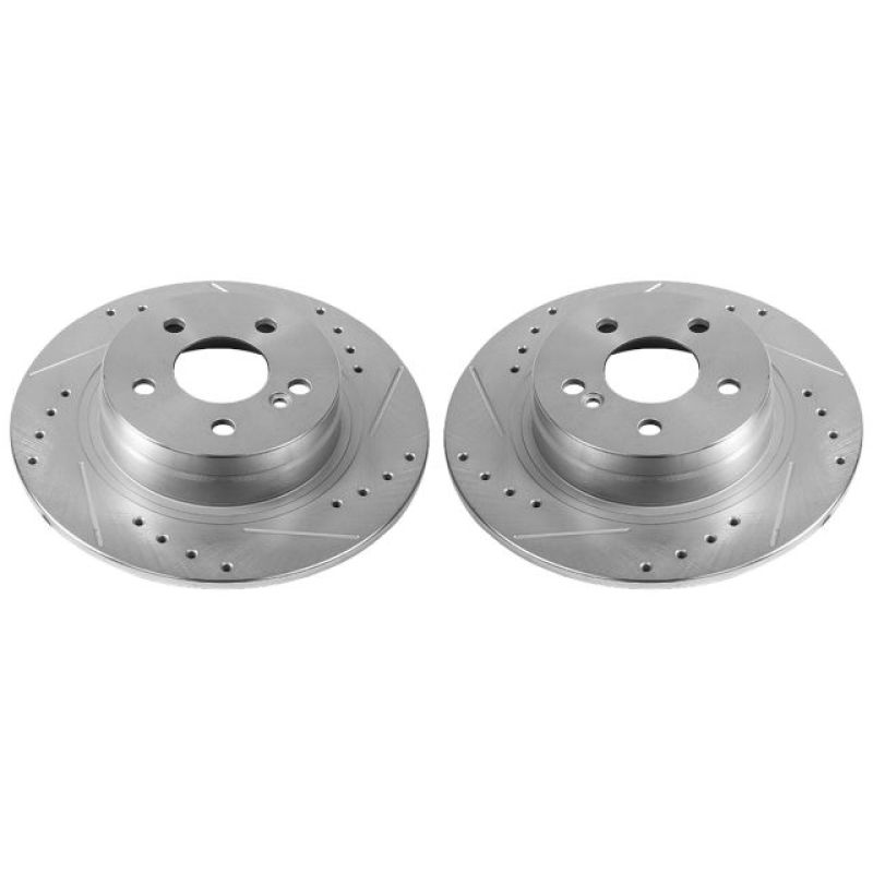 Power Stop 12-16 Mercedes-Benz C250 Rear Evolution Drilled & Slotted Rotors - Pair