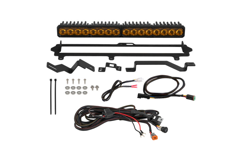 Diode Dynamics 2022-2026 Toyota Tundra Pro Grille SS20 Sport LED Kit Yellow Combo 3000K