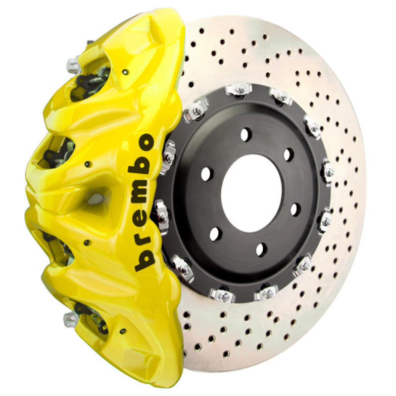 Brembo 25+ BMW X3 M50 xDrive (G45) Front GT BBK 8 Piston Cast 412x38 2pc Rotor Drilled - Yellow
