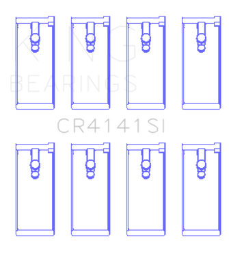 King Engine Bearings Isuzu 4Zb1/4Zd1/G130/G161/G201 (Size +0.50mm) Connecting Rod Bearing Set