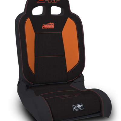 PRP EnduroDaily Reclining Suspension Seat - Black/Orange Tweed - Passenger