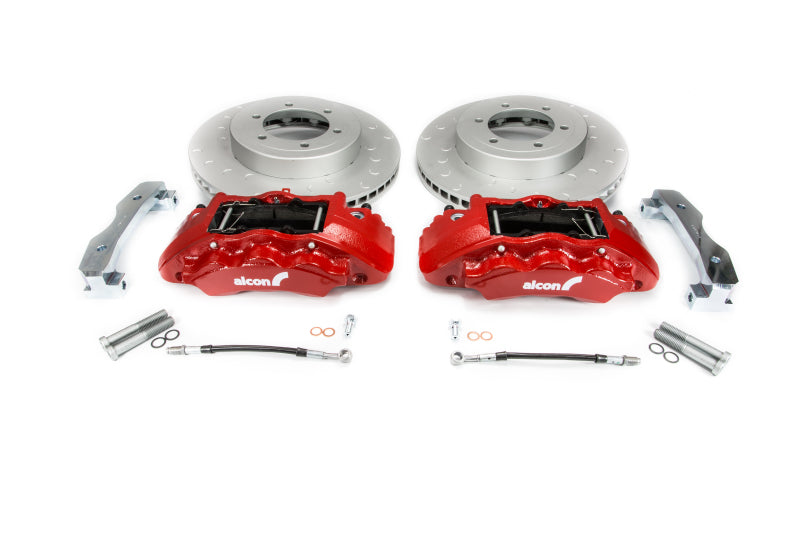Alcon 2016+ Toyota Tacoma w/ 17in+ Wheels 352x30mm Rotors 6-Piston Calipers Front Brake Kit - Red