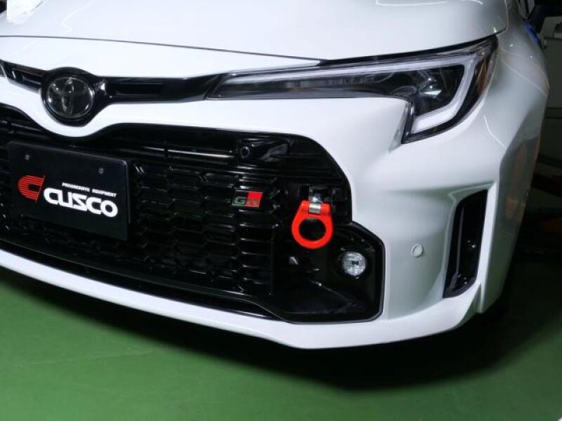 Cusco Folding Tow Hook 2020+ Toyota GR Yaris (GXPA16 GXPA12) Red Steel