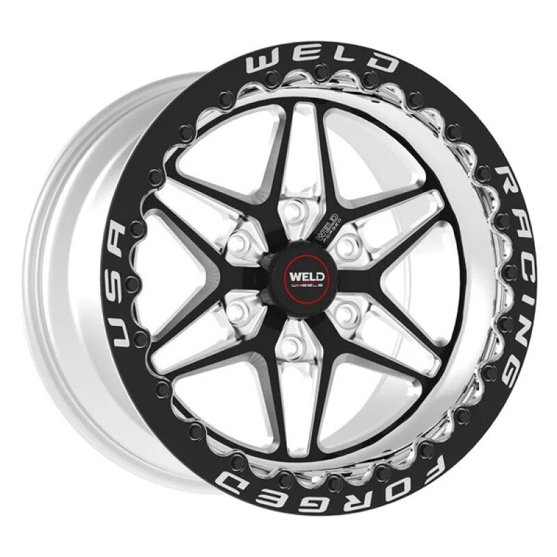 Weld S81 17x10.5 / 5x112mm BP / 7.3in. BS Black Wheel - Blk SBL (Med Pad)