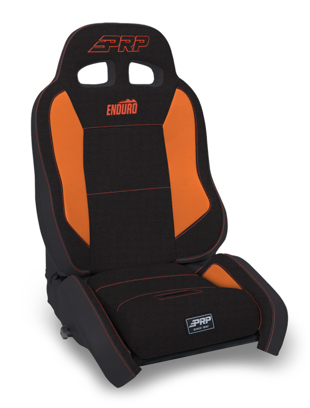 PRP EnduroCrawl Reclining Suspension Seat - Black/Orange Tweed - Driver