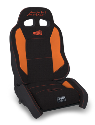 PRP EnduroCrawl Reclining Suspension Seat - Black/Orange Tweed - Driver