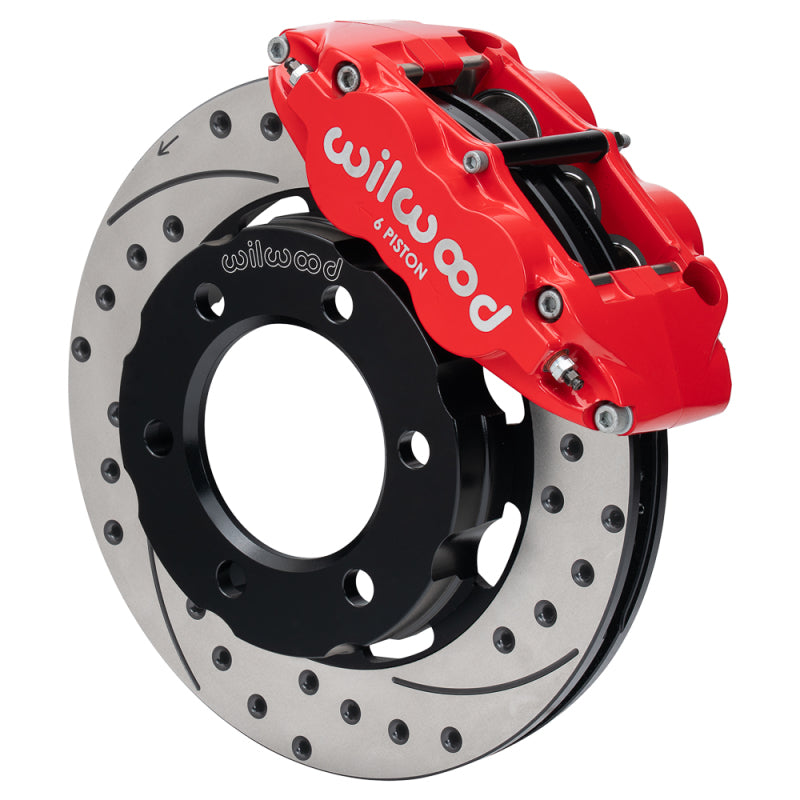 Wilwood 71-91 Chevy Blazer Forged Dynalite Front Brake Kit w/ 12.19in Drilled/Slotted Rotor - Red