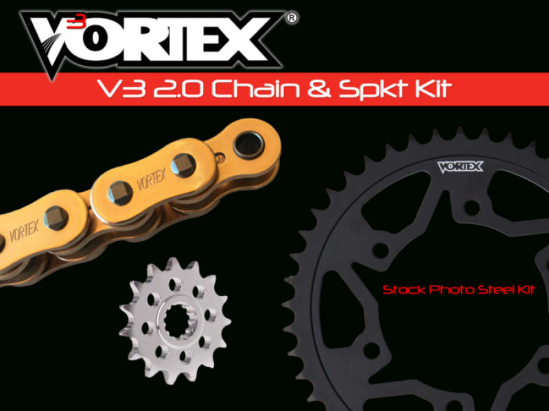 Vortex Racing V3 2.0 Chain and Sprocket Kit 2917-16,247S-45,G525SX3-108- Gold