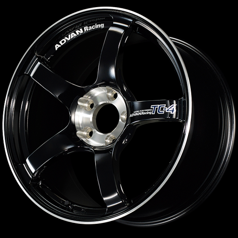 Advan TC-4 SE 15x8.0 / +35 Offset / 4x100 / 63mm Bore / Racing Gloss Black and Diamond Cut