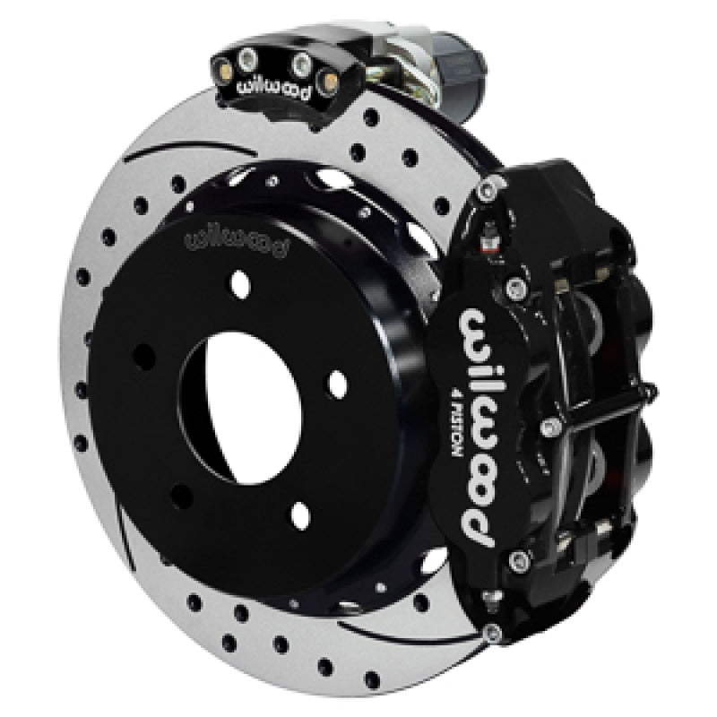 Wilwood 88-98 GM C1500 Superlite Rear Elec. Parking Brake Kit 14in SRP Rotor 3.25in Offset - Blk
