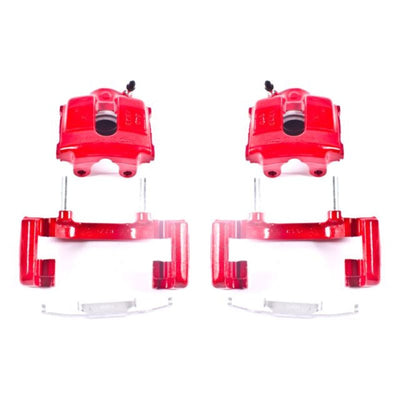 Power Stop 01-05 BMW 320i Front Red Calipers w/Brackets - Pair