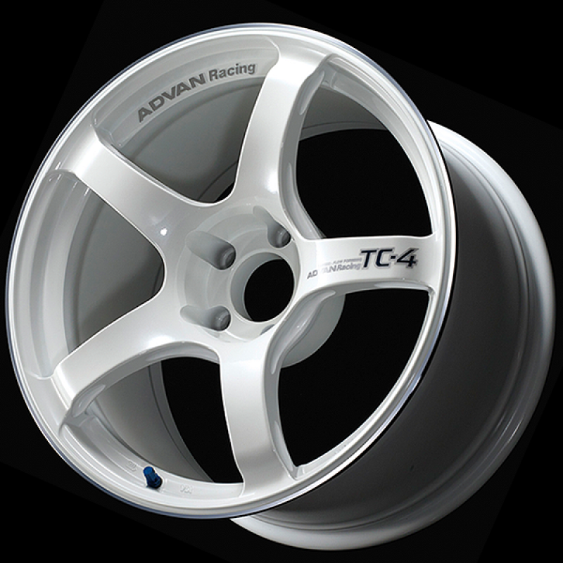 Advan TC4 16X8.0 +35 5x114.3 Racing White Metallic and Ring