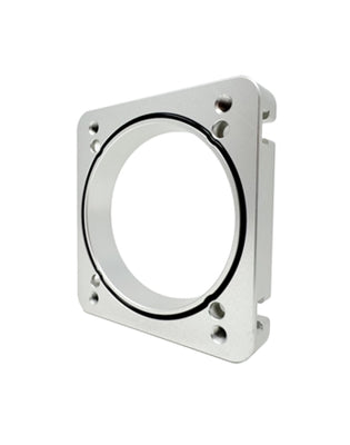 Torque Solution 06-21 Subaru STI EJ Big Bore Manifold Big Bore 76mm Throttle Body Adapter - Silver