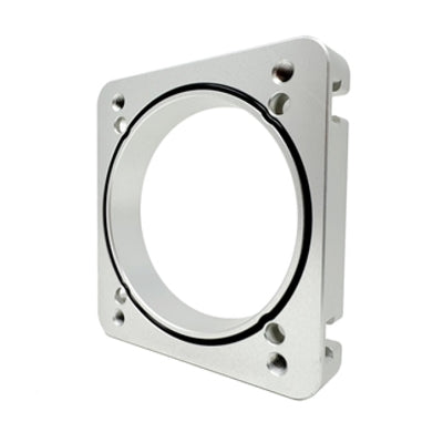 Torque Solution 06-21 Subaru STI EJ Big Bore Manifold Big Bore 76mm Throttle Body Adapter - Silver