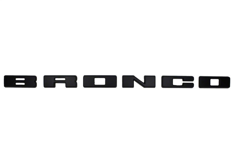 Ford Racing 2021+ Bronco Grille Lettering Overlay Kit - Black