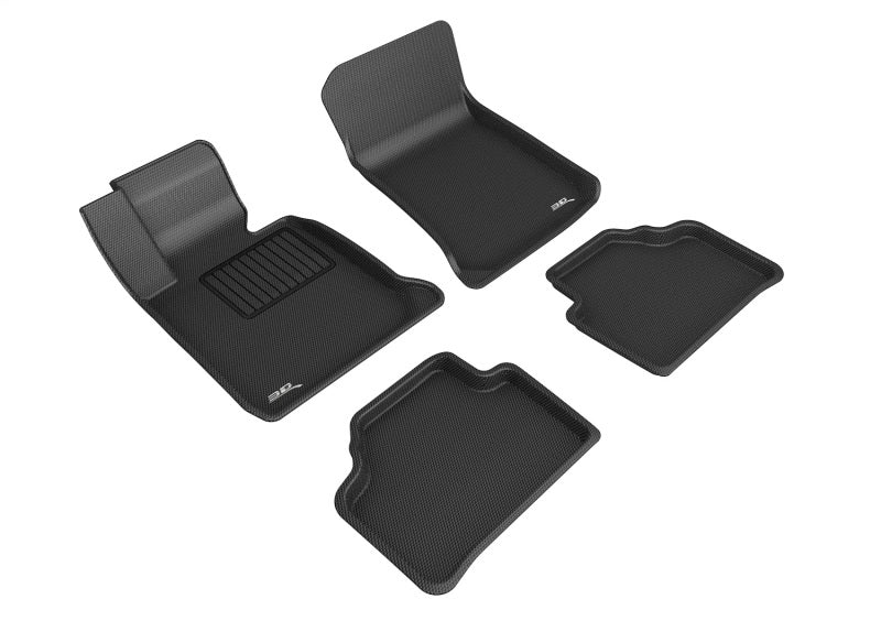 3D MAXpider 2012-2015 BMW X1 E84 Kagu 1st & 2nd Row Floormats - Black